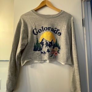 Cute soft Colorado cropped crew neck